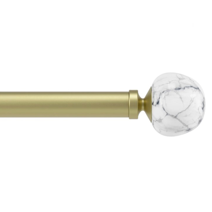 Umbra Venus 1 in Curtain Rod, Umbra Inc, Brackets & Hardware, 36 to 72 in, Gold - 1