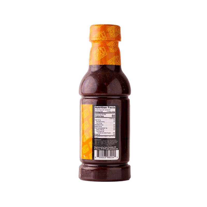 Whiskey Peach BBQ Sauce, Hey Grill Hey, 18 oz - 2