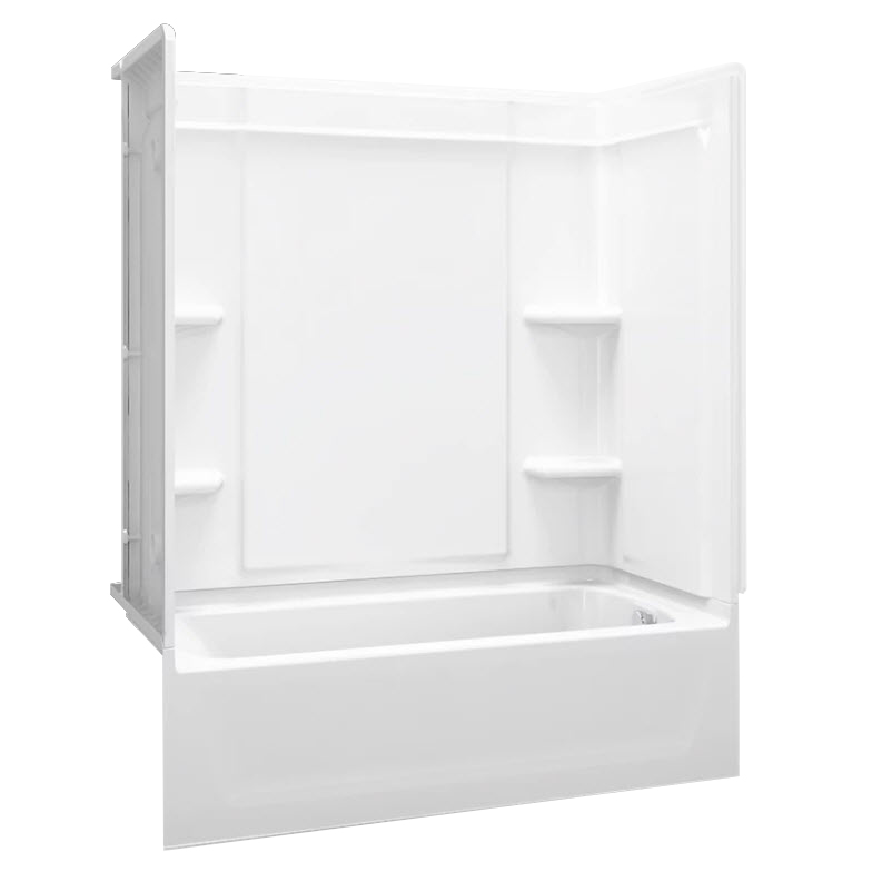 Medley Shower Kit, Sterling, 60 in x 30 in, Right Drain - 1