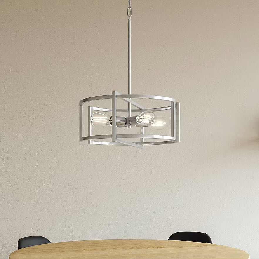 Renford Pendant Light, Quoizel, 4-Light, Brushed Nickel - 3