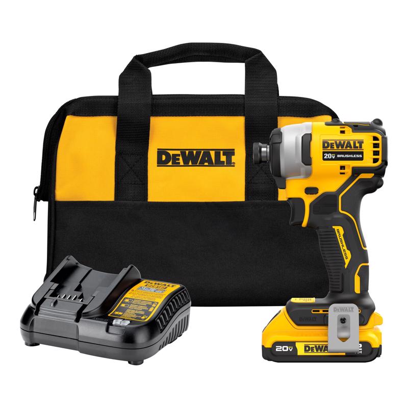 DeWALT Atomic Impact Driver Kit, 20V, Includes 20V MAX 2Ah Battery - 1