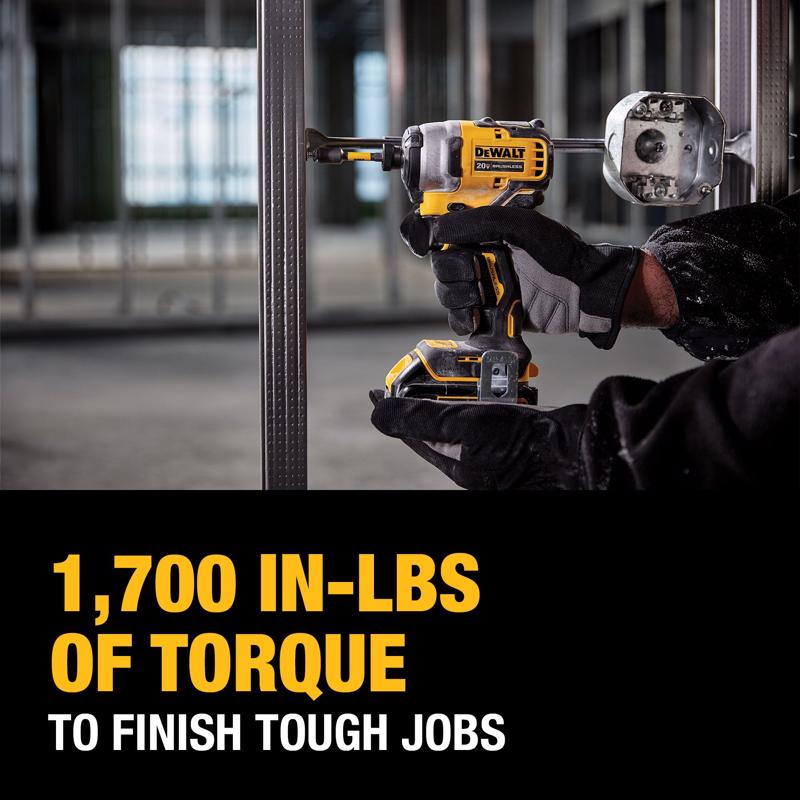 DeWALT Atomic Impact Driver Kit, 20V, Includes 20V MAX 2Ah Battery - 4