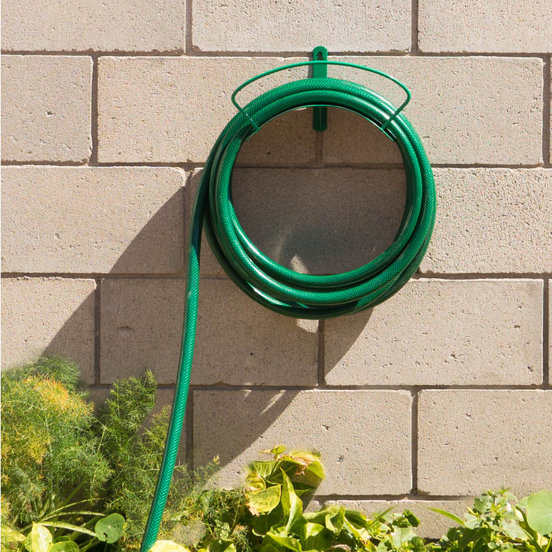 Hose Hanger, Yard Butler, 100 ft Hose, Steel, Green, Powder-Coated, Wall - 2