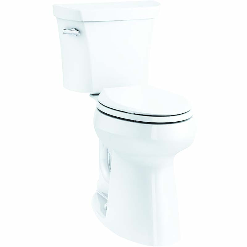 Elongated Toilet Kit, Kohler, Highline, Extra Tall, 1.28 Gallons Per Flush, White - 1