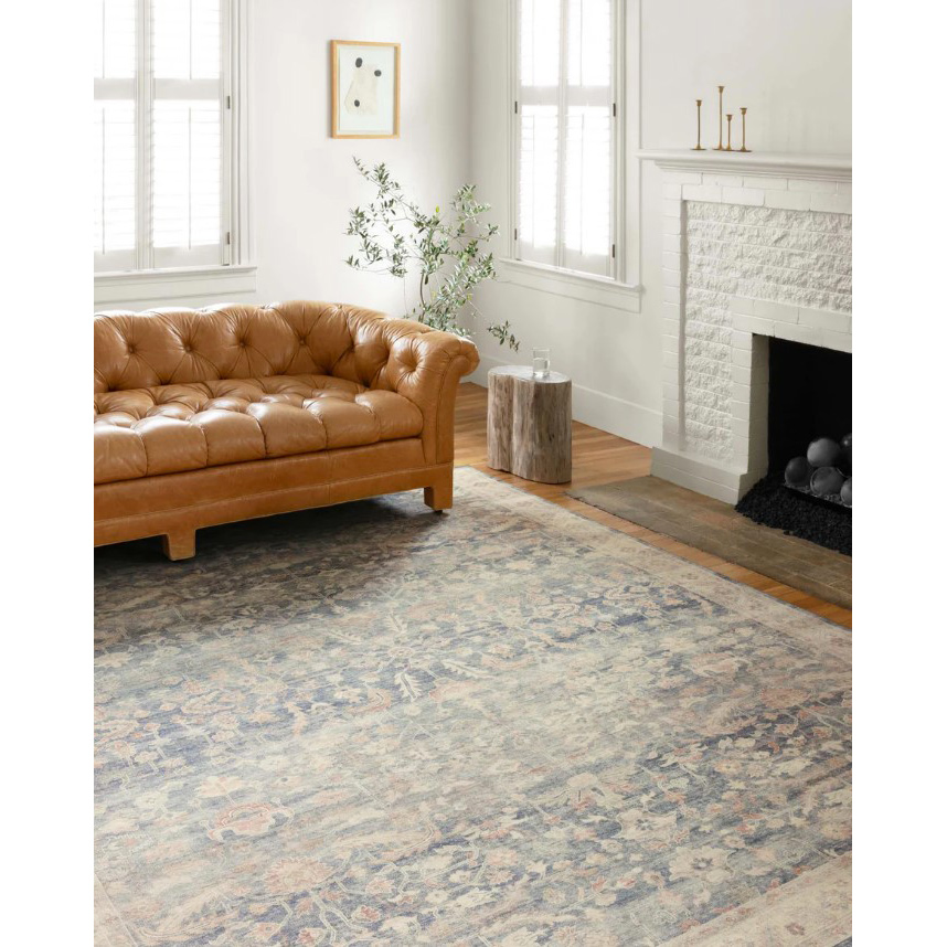 Hathaway Area Rug, Loloi, Denim/Multi-Color, 3 ft 9 in W, 2 ft 3 in L - 2