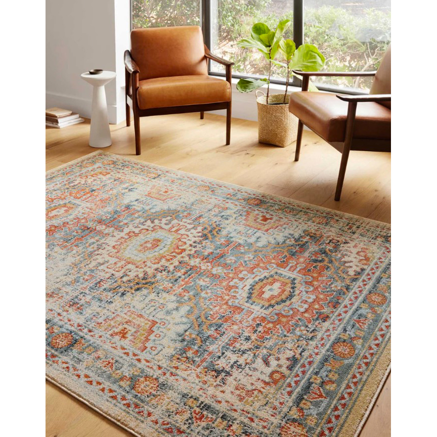 Jocelyn Area Rug, Loloi, Mist/Multi-Color, 7 ft 10 in W, 10 ft L - 2