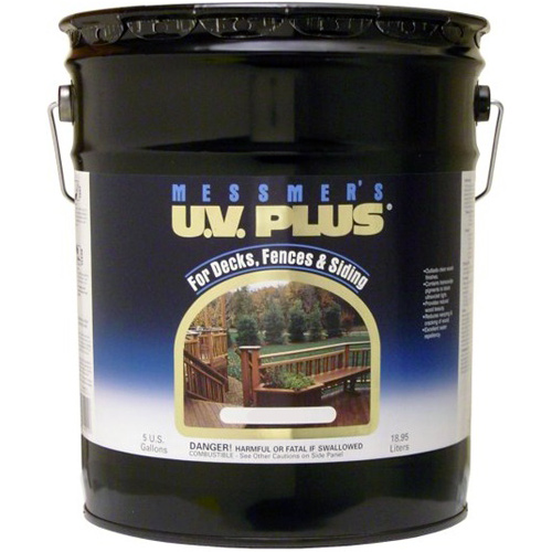UV Plus Wood Finish, Messmer's, Lakeside Brown, 5 gal - 1
