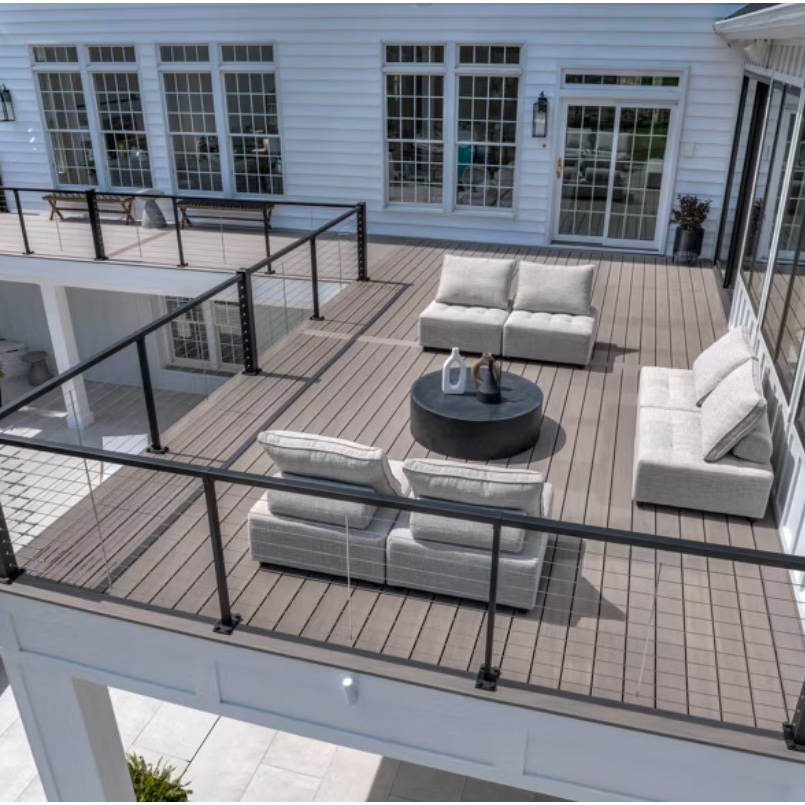 Composite Decking Board, Trex, 1 in x 6 in x 16 ft L, Lineage, Square Edge, Biscayne - 2