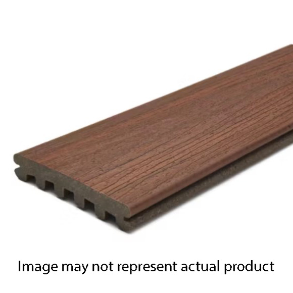 Composite Decking Board, Trex, 1 in x 6 in x 16 ft L, Enhance, Square Edge, Cinnamon Cove - 3