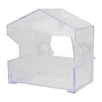 345 Small Bird Feeder, 0.5 lb, Black Oil Sunflower Seed, Mixed Seed, Safflower Seed, Sunflower Chips, Plastic, Clear