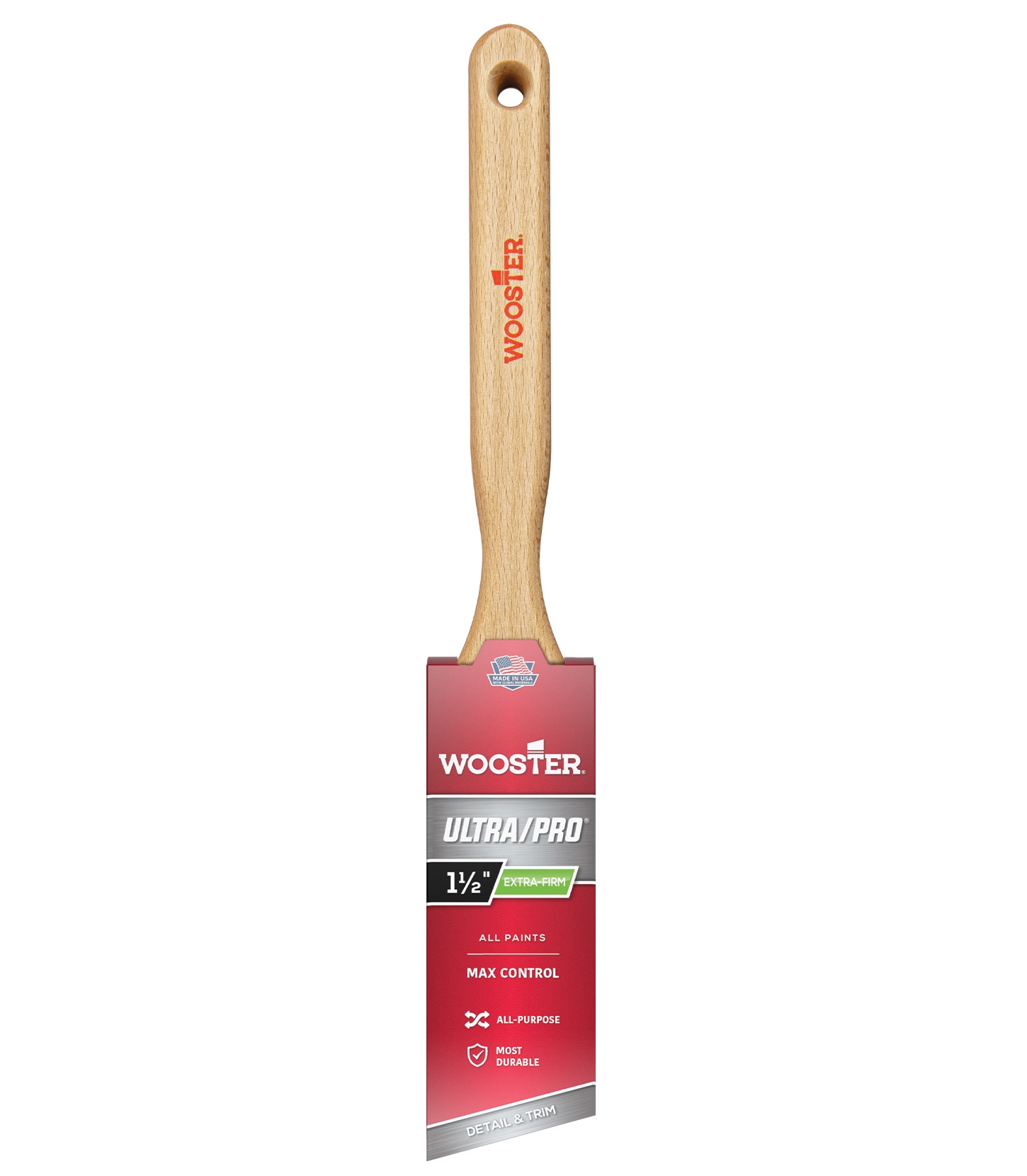 4153-1-1/2 Paint Brush, 1-1/2 in W, 2-7/16 in L Bristle, Nylon Bristle, Sash Handle