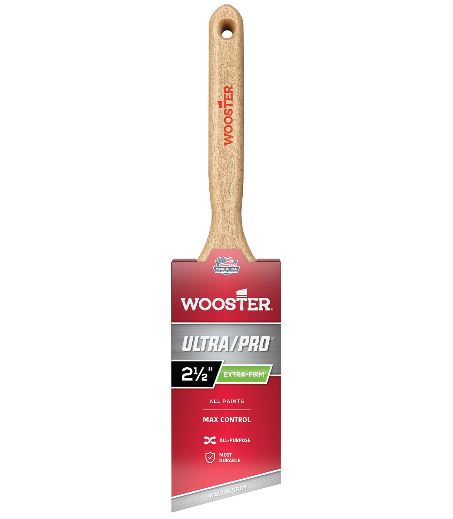 4153-2 1/2 Paint Brush, 2-1/2 in W, 2-15/16 in L Bristle, Nylon Bristle, Sash Handle