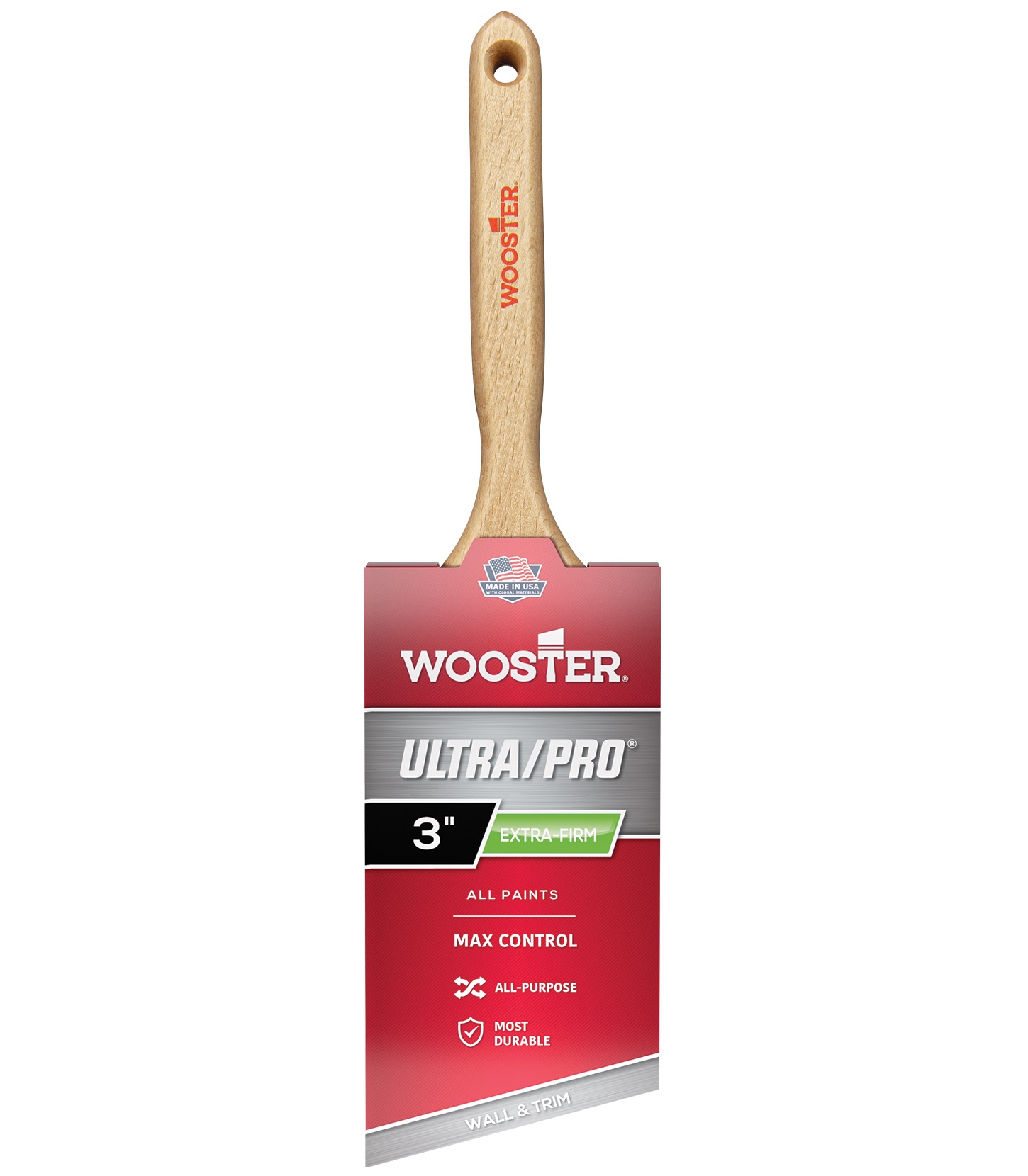 4153-3 Paint Brush, 3 in W, 3-3/16 in L Bristle, Nylon Bristle, Sash Handle