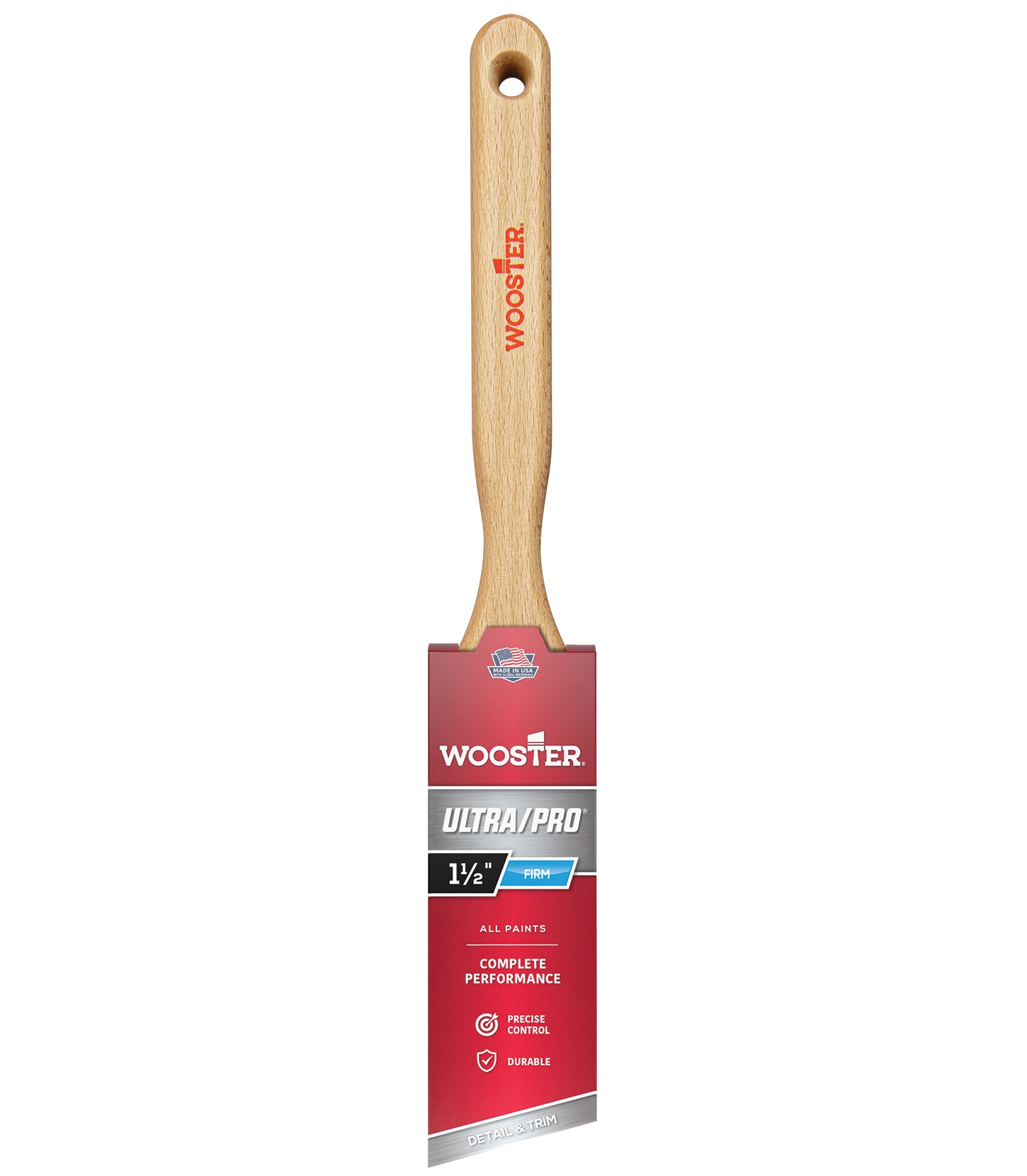 4174-1-1/2 Paint Brush, Purple/Sable Brown, Maple Wood Handle, 1-1/2 in W, 2-7/16 in L Bristle, Sash Handle