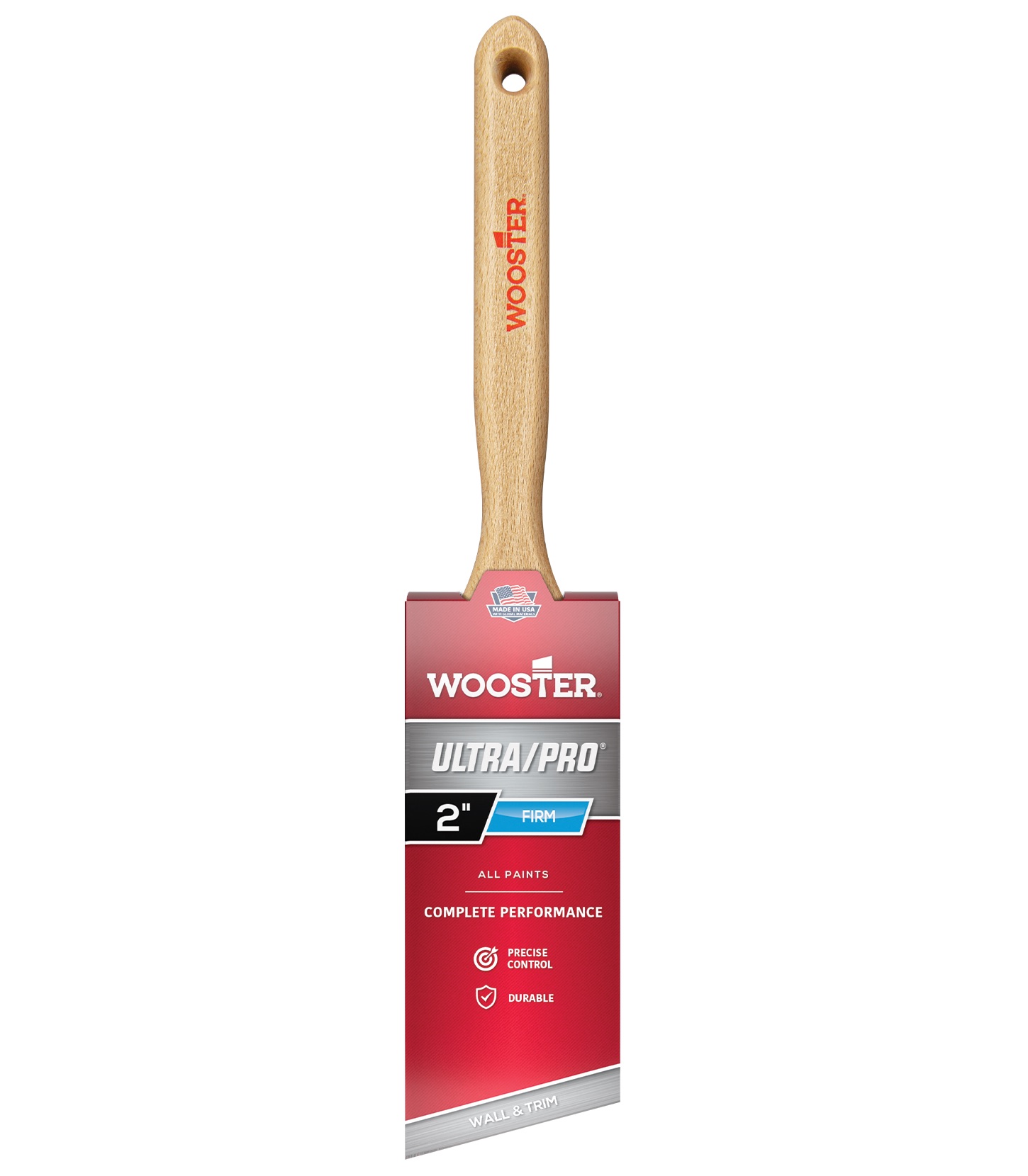 4174-2 Paint Brush, Purple/Sable Brown, Sealed Maple Wood Handle, 2 in W, 2-11/16 in L Bristle, Sash Handle