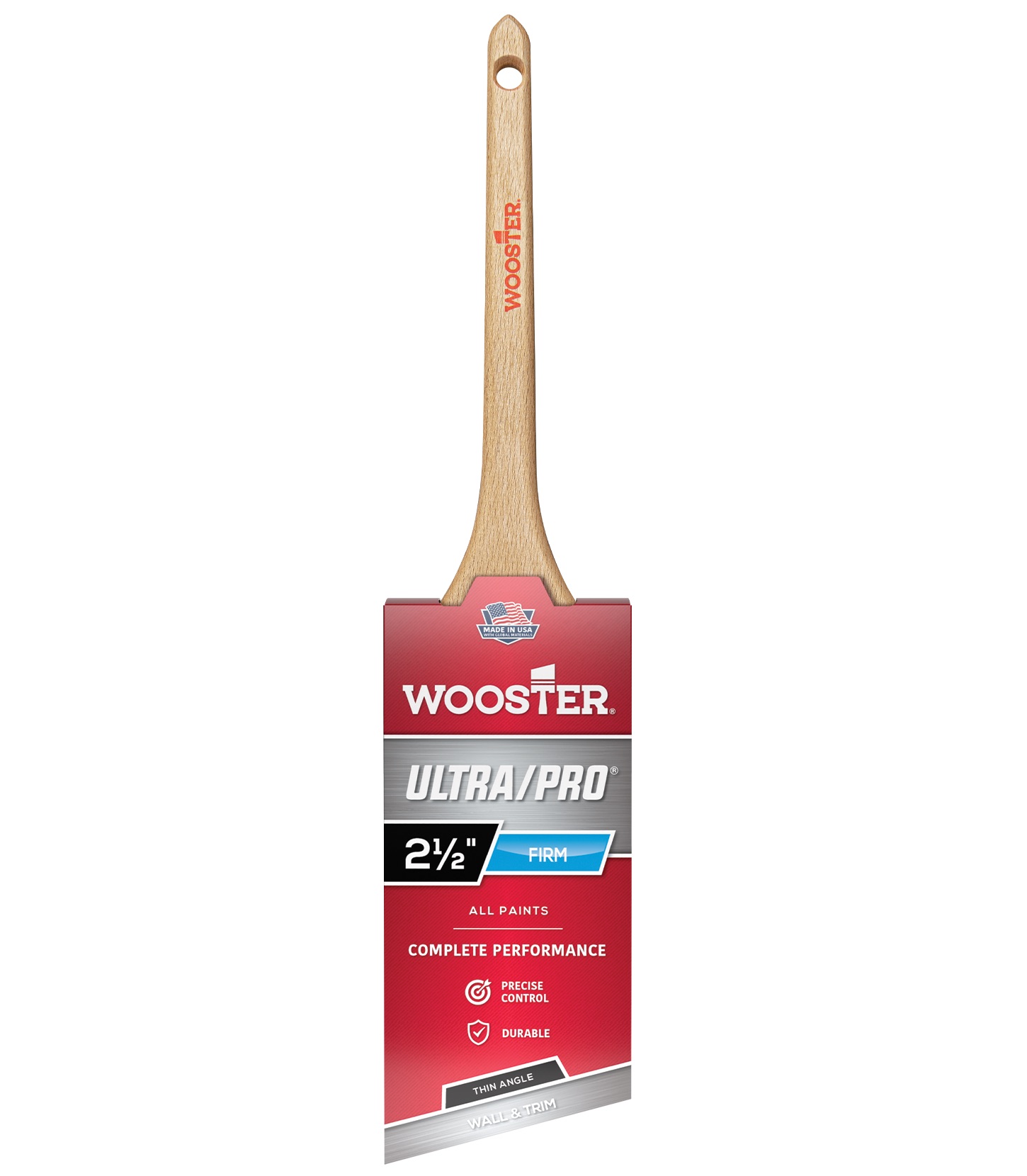 4181-2 1/2 Paint Brush, 2-1/2 in W, 2-11/16 in L Bristle, Nylon/Polyester Bristle, Sash Handle