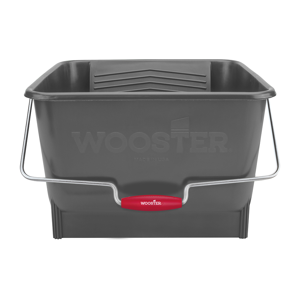 8616 Paint Roller Bucket, 4 gal, Polypropylene, Black, Comfort-Grip Handle