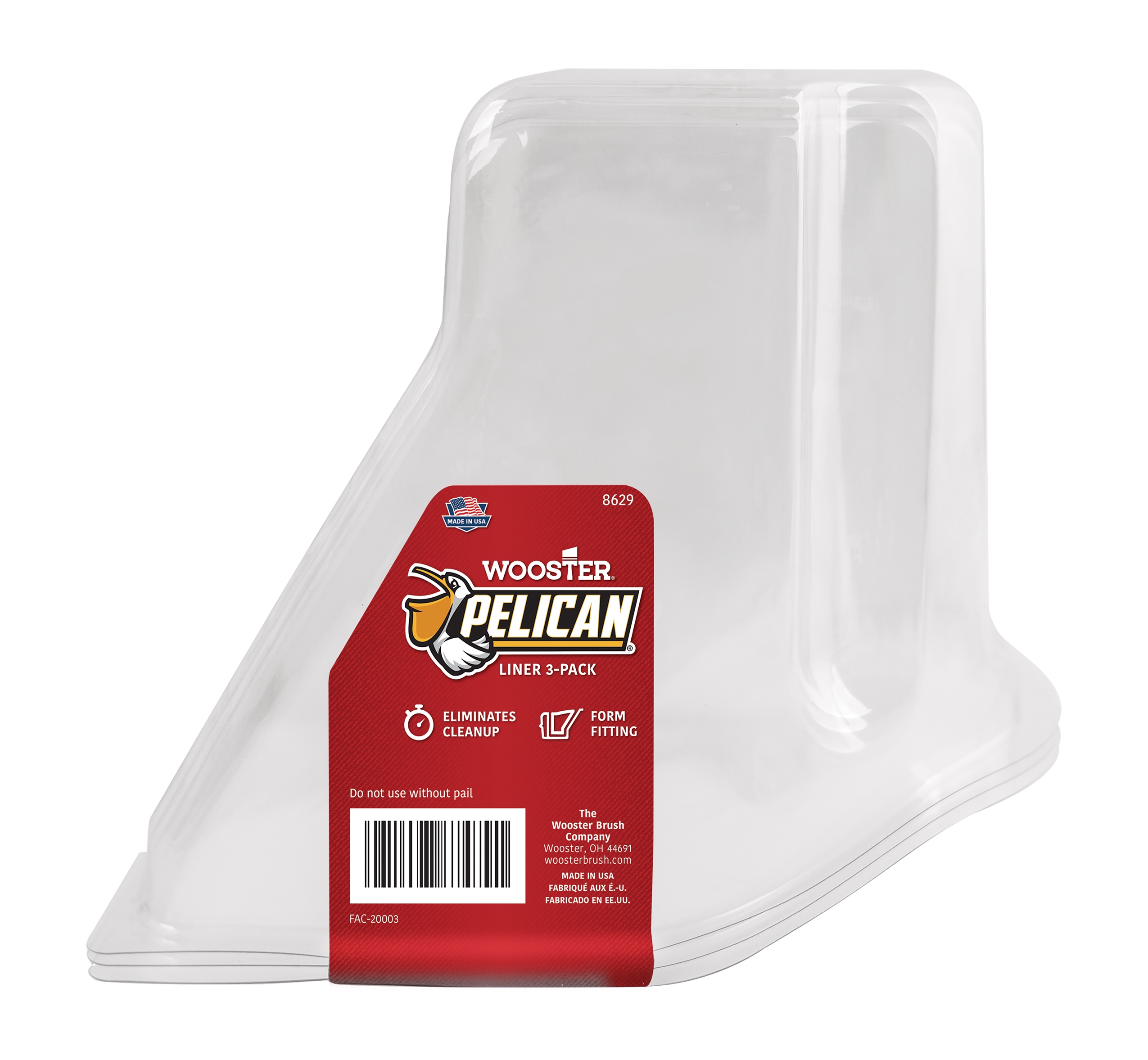 8629 Pail Liner, PET, Clear
