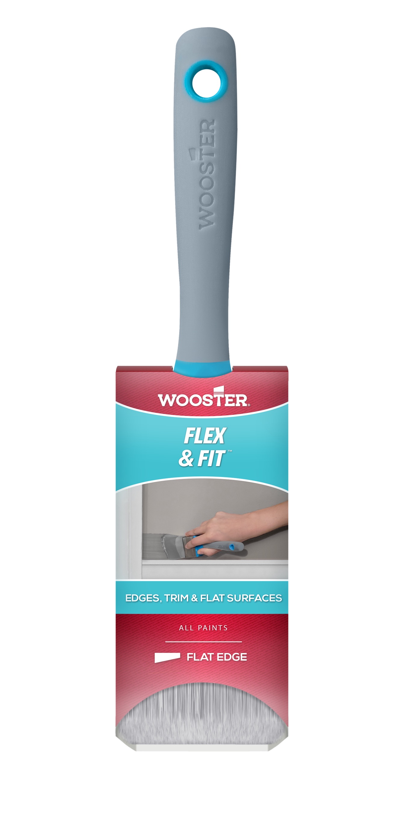 Flex and Fit Series 8713 Chalk Paint Brush, 2 in W, Chiseled Rectangular Brush, 2-1/2 in L Bristle