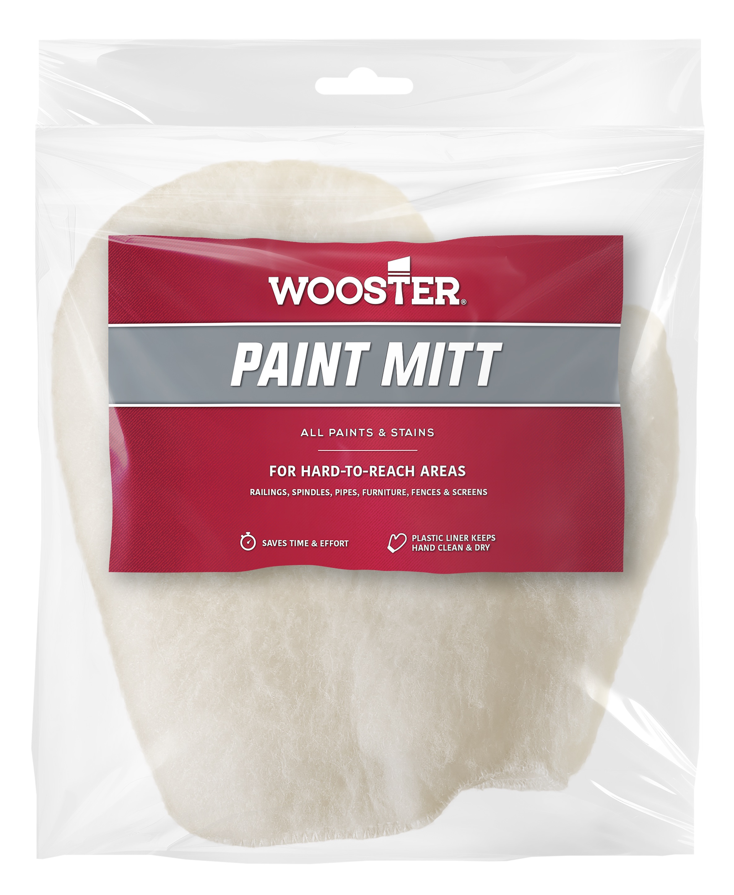 R044 Paint Mitt, Synthetic, White