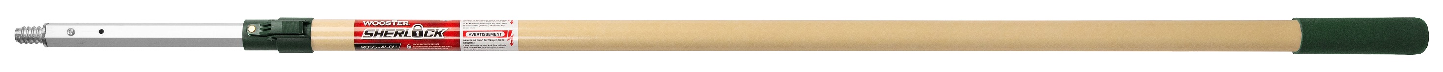 R055 Extension Pole, 4 to 8 ft L, Aluminum/Fiberglass