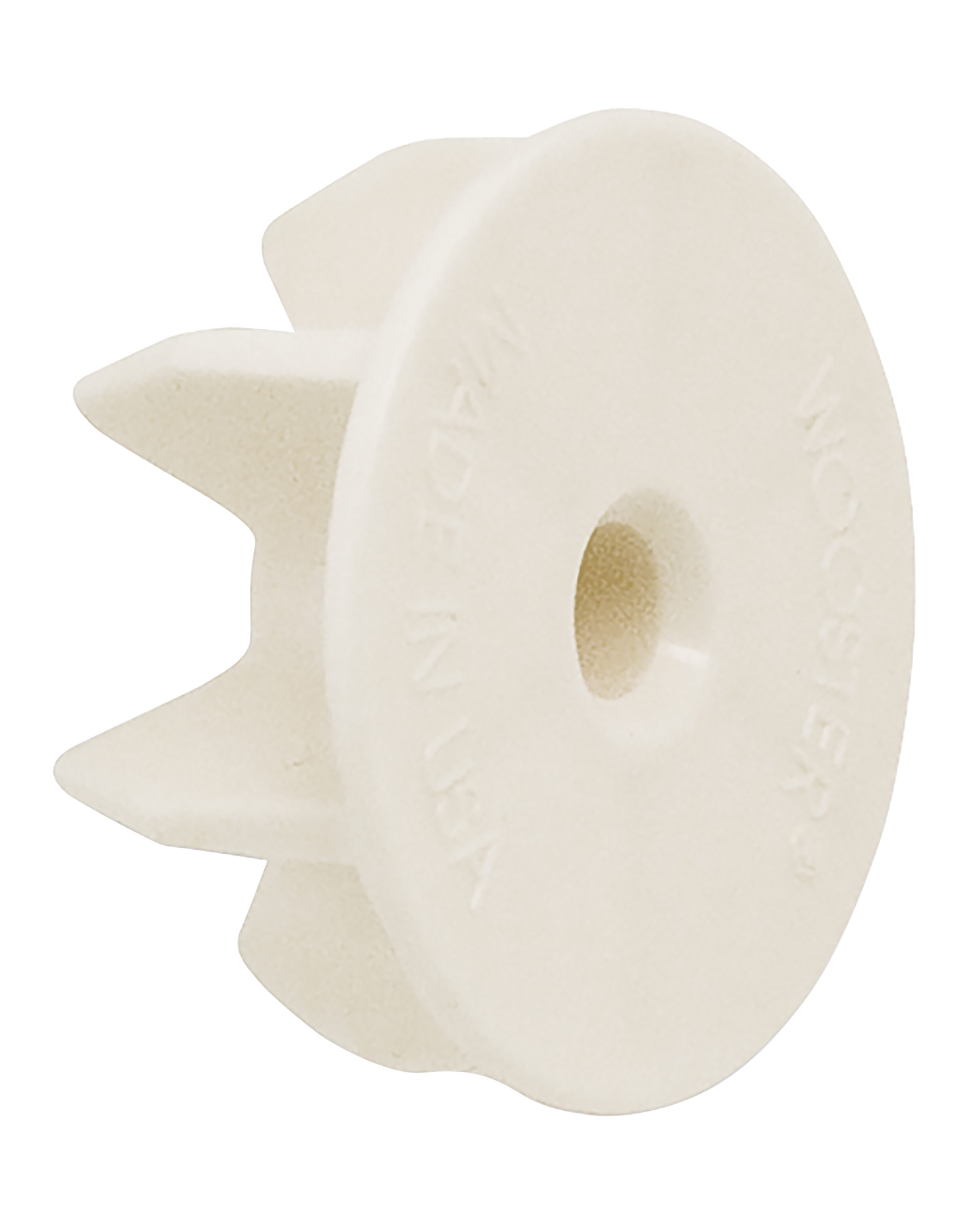 R087 Roller End Cap, Polypropylene, Ivory