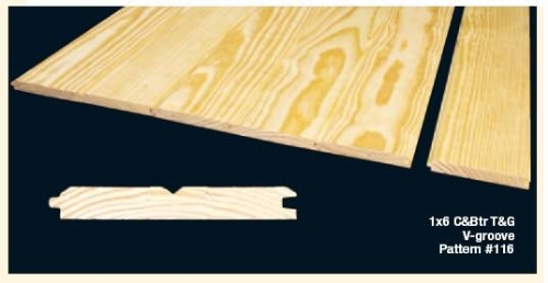 1 x 6 x 10 Southern Pine D&BTR.KD.116 Siding Boards, 10 ft L Nominal, 6 in W Nominal, 1 in Thick Nominal