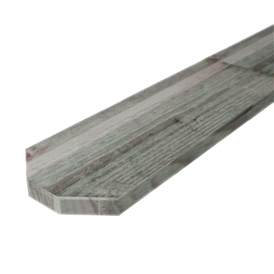 5/8 x 6 x 8, Import Pine, Pressure Treated (MCA), Rough Sawn Dog-Ear, Fencing