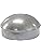 041104 Dome Cap, 2-3/8 in Dia, Aluminum, Galvanized