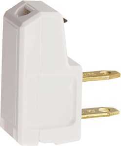2600WBPCC10 Quick Attach Plug, 15 A, 125 V, NEMA: NEMA 1-5P, White