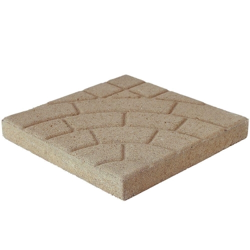 72304 Bella Cobble Step Stone, 16 in L, 16 in W, Square, Concrete, Buff