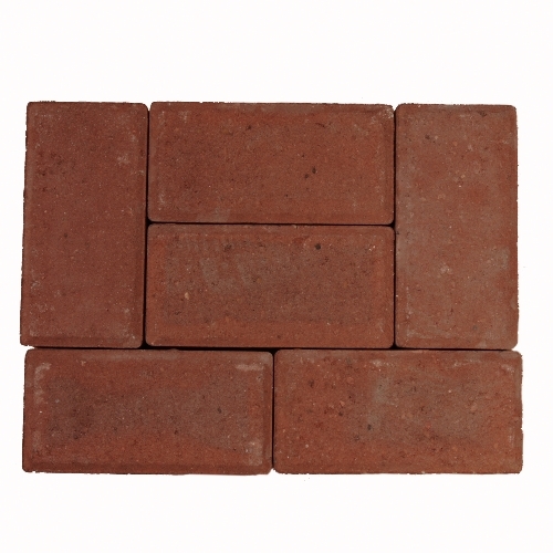 4" x 8" Green Holland Stone Paver Franke Red