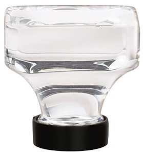 Glacio Series BP36653CBBR Cabinet Knob, 1-5/16 in Projection, Glass/Zinc, Black Bronze