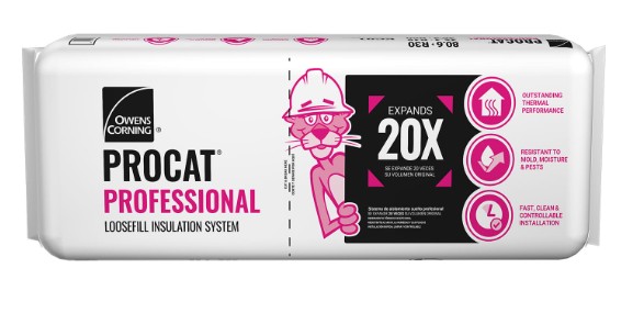 PC01 Expanding Blow-In Insulation, Fiberglass