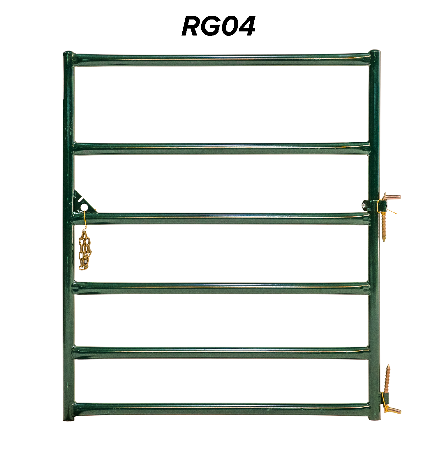 RG04GN Economy Gate, 4 ft W Gate, 50-1/2 in H Gate, 20 ga Frame Tube/Channel, 22 ga Rails, Green