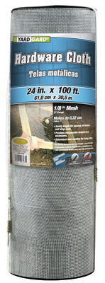 308182A Hardware Cloth, 100 ft L, 24 in W, 1/8 in Mesh