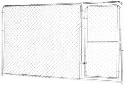 10 ft OAL x 10 ft OAW x 6 ft OAH Economy Chain Link Kennel, Steel, Galvanized