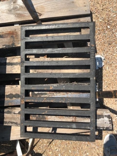 Drain Grate, 23 in L, 15 in W, Metal, Black