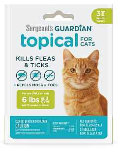 Guardian 114 Cat Flea and Tick Topical, 1.4 mL, 3 Count