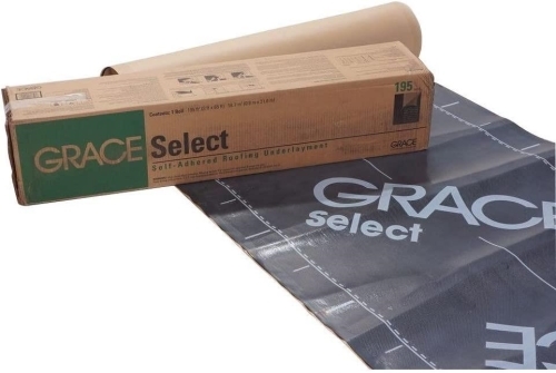 195SF Roofing Underlayment, 65 ft L, 36 in W, Black/Gray