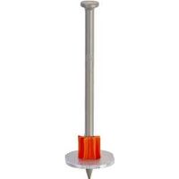 00809 Washered Pin, 0.145 in Dia Shank, 2-1/2 in L, Steel, Zinc, 100/Pk