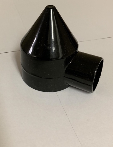 10611 Bullet Cap, 1-Way, Vinyl, Black