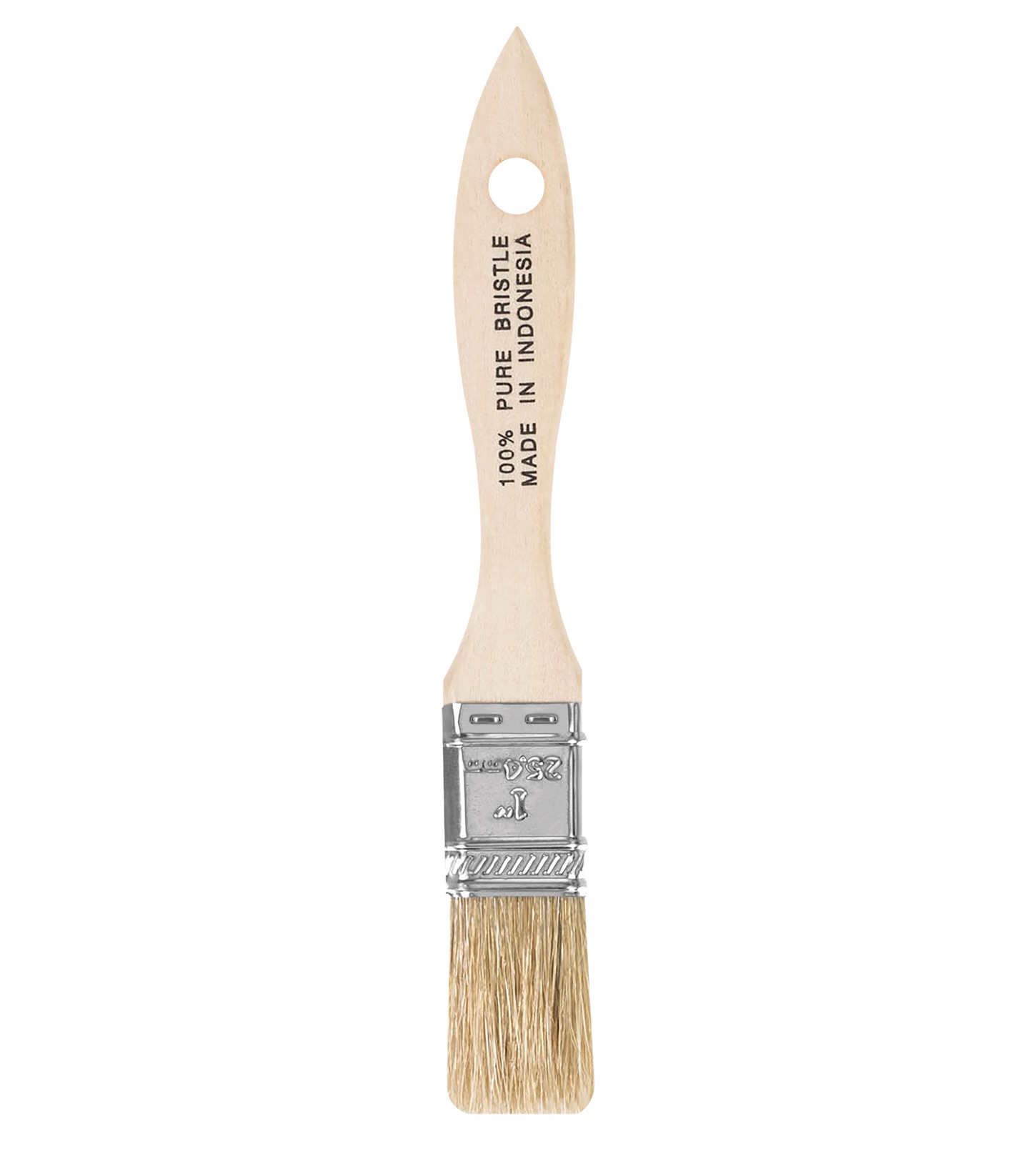 F5117-1 Paint Brush, 1 in W, 1-11/16 in L Bristle, Soft Natural China Bristle, Plain-Grip Handle