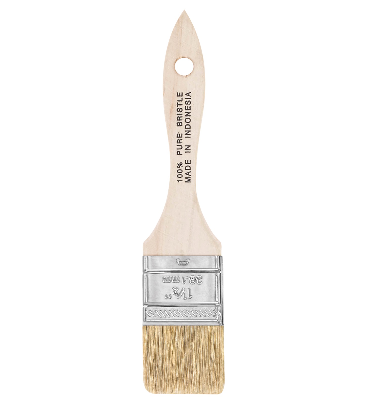 F5117-1-1/2 Paint Brush, 1-1/2 in W, 1-11/16 in L Bristle, Soft Natural China Bristle, Plain-Grip Handle