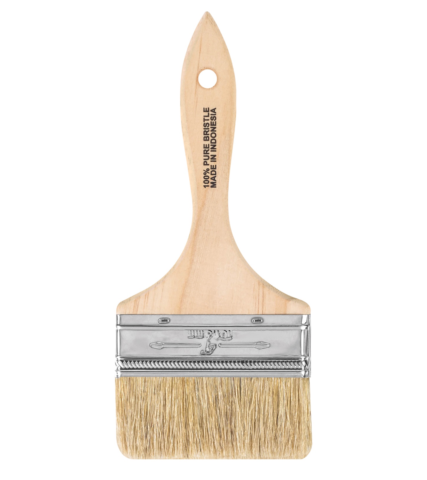 F5117-4 Paint Brush, 4 in W, 1-11/16 in L Bristle, China Bristle, Plain-Grip Handle