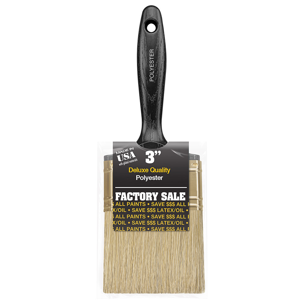 P3973-3 Paint Brush, 3 in W, 2-11/16 in L Bristle, Polyester Bristle, Wall Handle