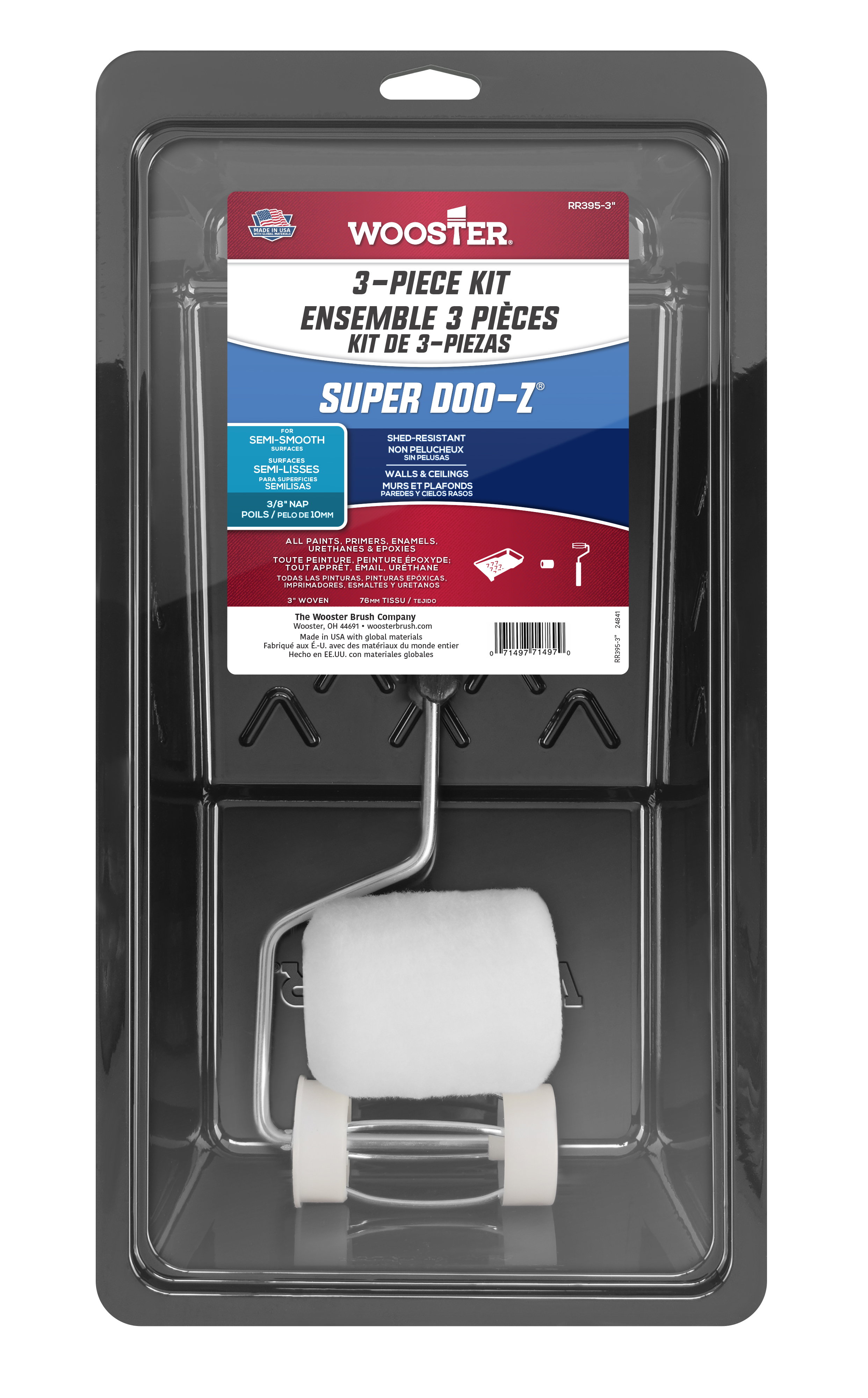 RR395-3 Trim Roller Kit, Deluxe, Plastic