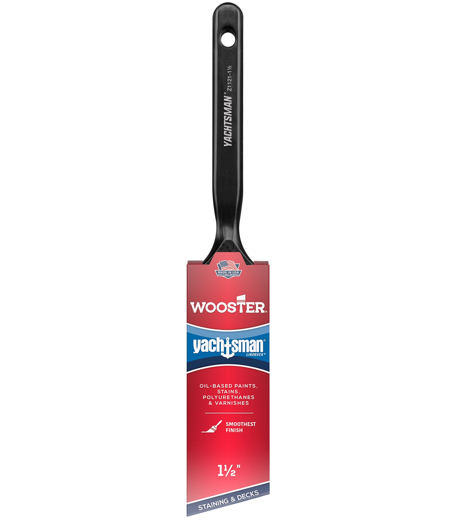 Z1120-1-1/2 Paint Brush, 1-1/2 in W, 2-3/16 in L Bristle, Synthetic China Bristle, Varnish Handle