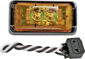 V153KA Marker Light Kit, 12 V, LED Lamp, Amber Lens, Bracket Mounting