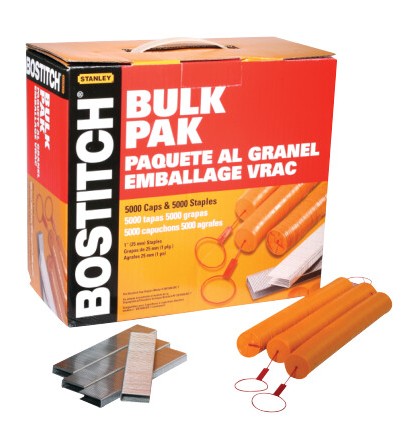 CAPPAK-5M Cap Staple, 5/16 in W Crown, 1 in L Leg, 18 ga, Steel, Electro-Galvanized, 5000/PK